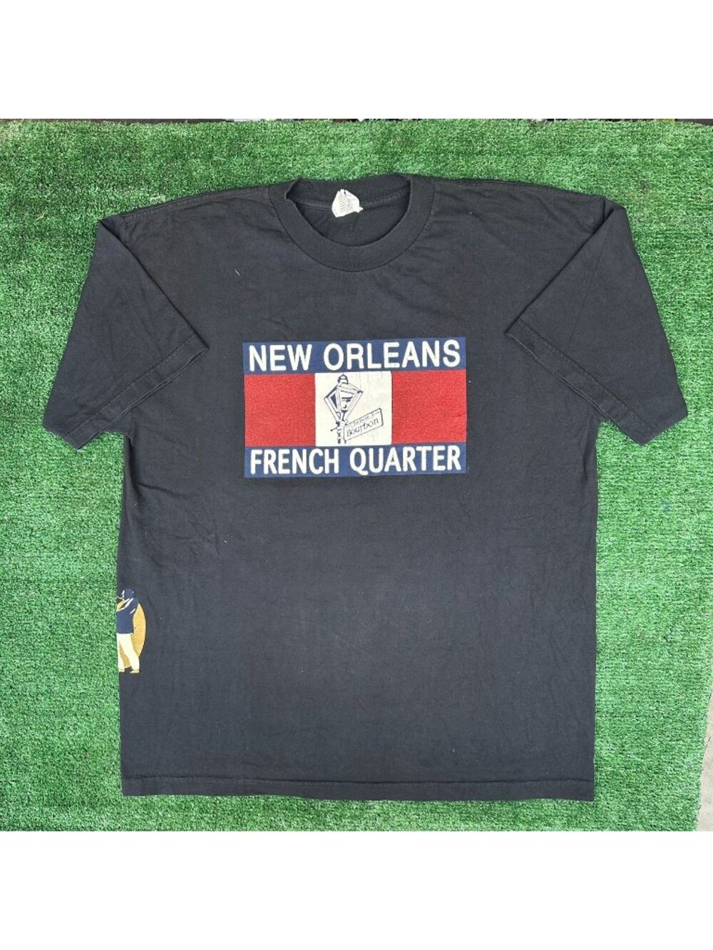 Vintage 90s New Orleans French Quarter Souvenir T-Shirt Jazz Black XL NOLA